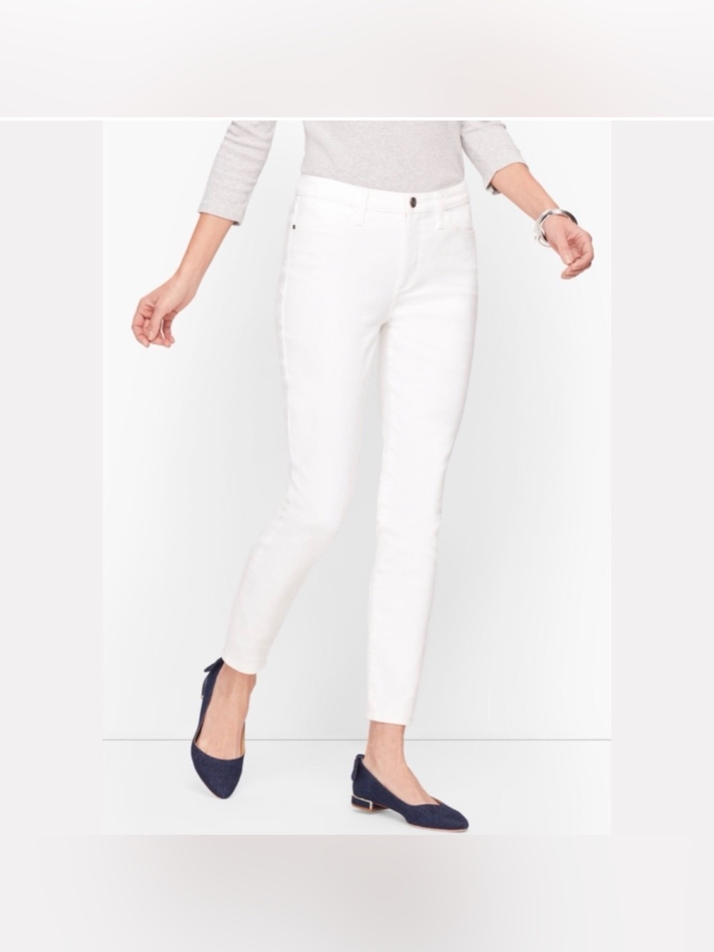 Talbots Flawless High Waist Denim Jegging White - size 8